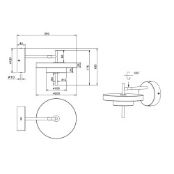 Kinkiet Move 20 w stylu art-deco – elegancki design LED