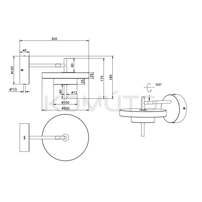 Kinkiet Move 20 w stylu art-deco – elegancki design LED