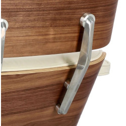 Fotel lounge biały Bauhaus LOUNGE – skóra naturalna premium