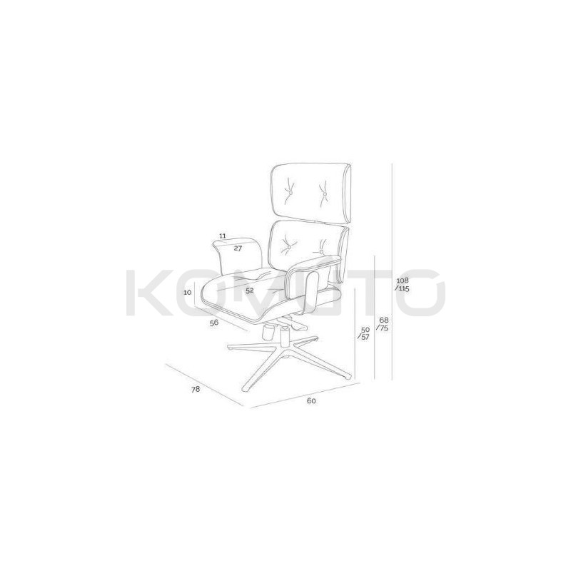 Reprezentacyjny fotel biurowy Lounge Business – prestiż i design