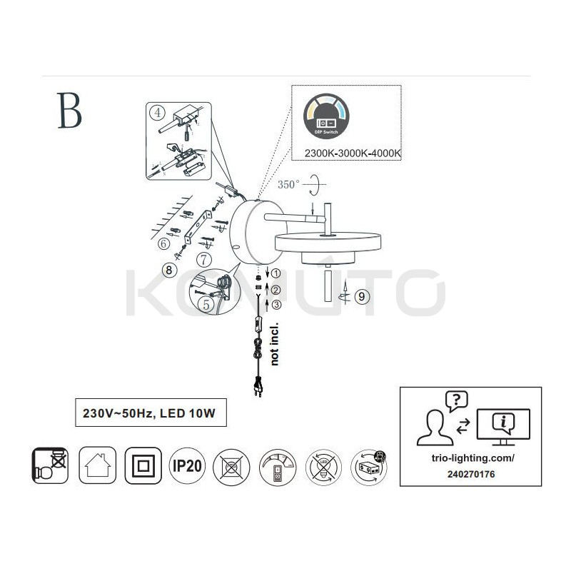 Kinkiet Move 20 w stylu art-deco – elegancki design LED