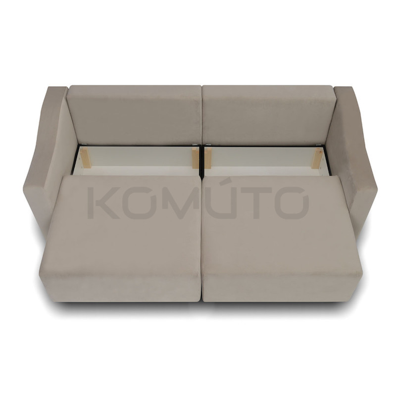 Sofa Double – nowoczesna sofa z funkcją spania i pojemnikami