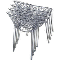 Krzesło transparentne KORAL przezroczyste | Komuto.pl