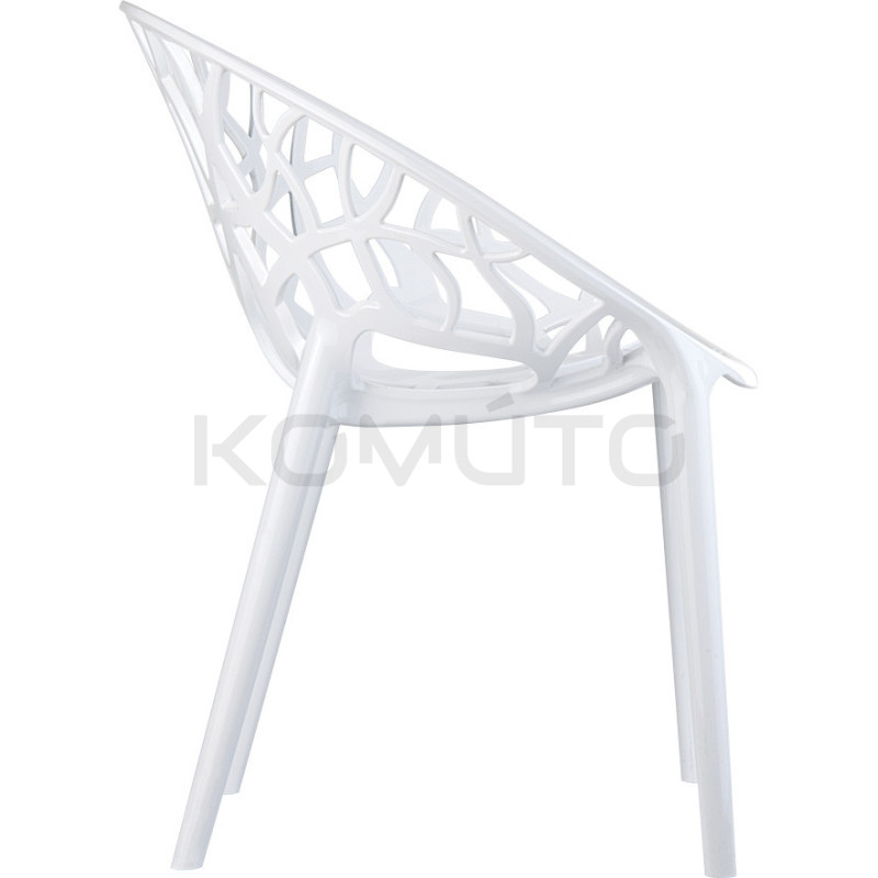 Krzesło ażurowe Koral Mode białe w połysku | Komuto.pl