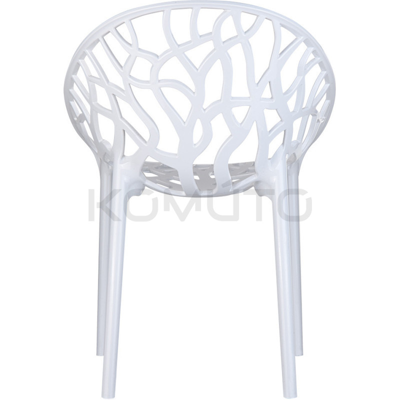Krzesło ażurowe Koral Mode białe w połysku | Komuto.pl
