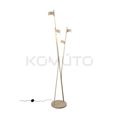 Beżowa lampa podłogowa Mario – światło w eleganckiej formie