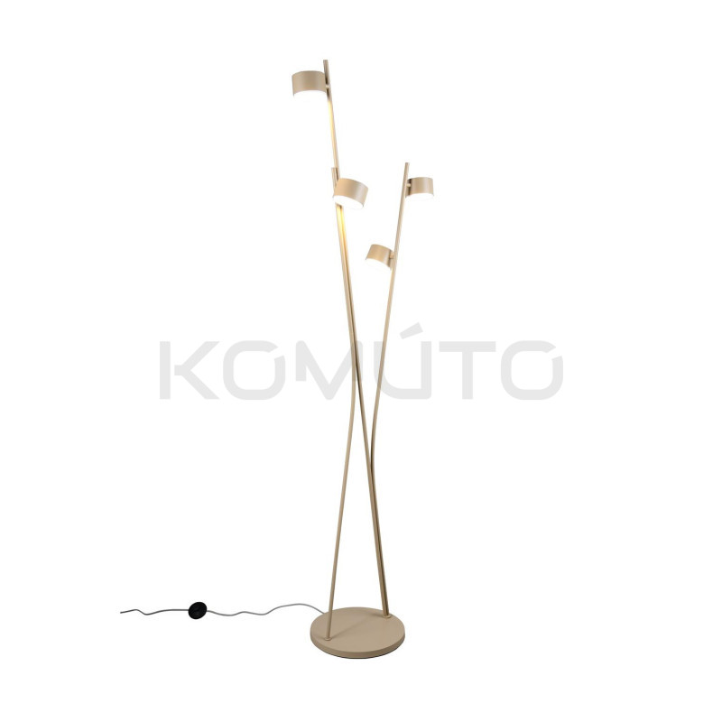 Beżowa lampa podłogowa Mario – światło w eleganckiej formie