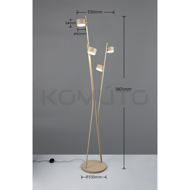 Beżowa lampa podłogowa Mario – światło w eleganckiej formie