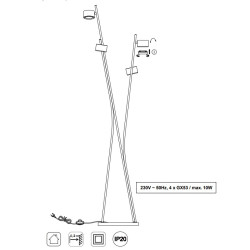 Beżowa lampa podłogowa Mario – światło w eleganckiej formie