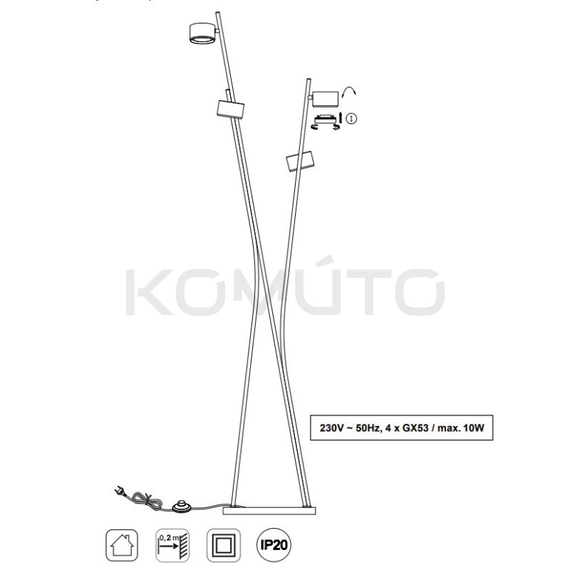 Beżowa lampa podłogowa Mario – światło w eleganckiej formie