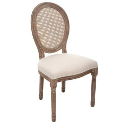 Krzesło boho Maria – rattanowa plecionka | styl shabby chic