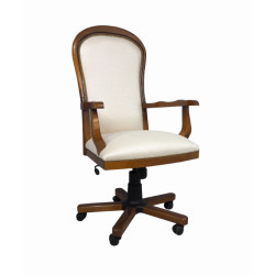 Retro fotel biurowy w tkaninie Warwick – elegancja