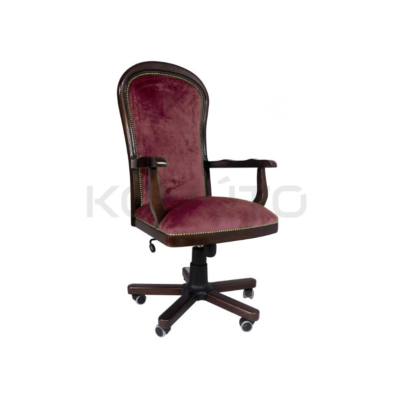 Retro fotel biurowy w tkaninie Warwick – elegancja