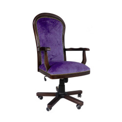 Retro fotel biurowy w tkaninie Warwick – elegancja