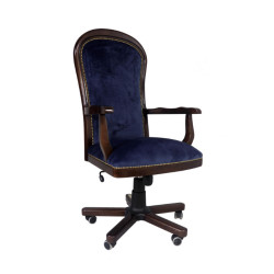 Retro fotel biurowy w tkaninie Warwick – elegancja