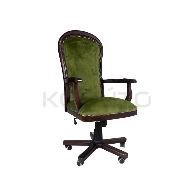 Retro fotel biurowy w tkaninie Warwick – elegancja