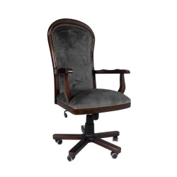 Retro fotel biurowy w tkaninie Warwick – elegancja