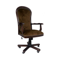 Retro fotel biurowy w tkaninie Warwick – elegancja