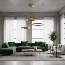 Lampa wisząca glamour Ring Circle 40+60+80 LED złota połysk Komuto.pl