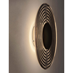 Szklany kinkiet okrągły Onsu czarny | Komuto.pl