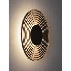 Szklany kinkiet okrągły Onsu czarny | Komuto.pl