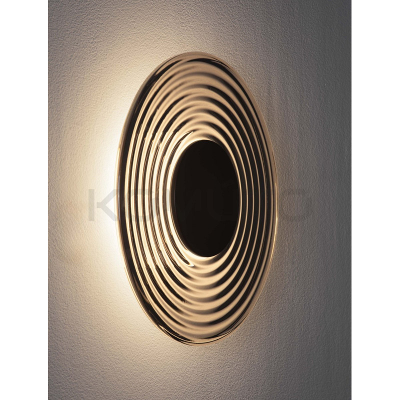 Szklany kinkiet okrągły Onsu czarny | Komuto.pl