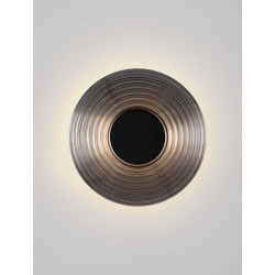 Szklany kinkiet okrągły Onsu czarny | Komuto.pl