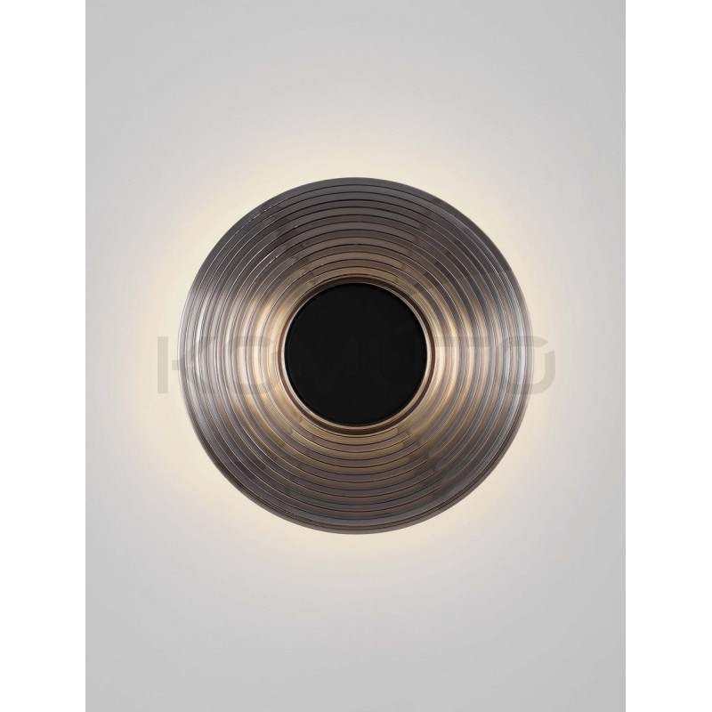 Szklany kinkiet okrągły Onsu czarny | Komuto.pl