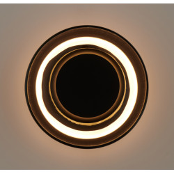 Kinkiet Donut LED – szare szkło i centralny element dekoracyjny