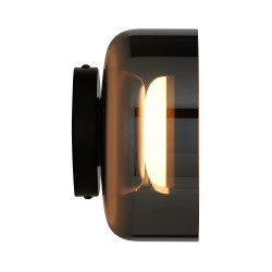 Kinkiet Donut LED – szare szkło i centralny element dekoracyjny