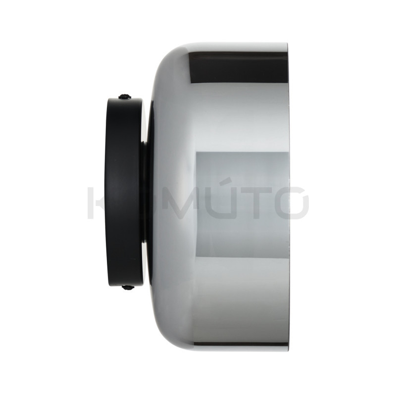 Kinkiet Donut LED – szare szkło i centralny element dekoracyjny