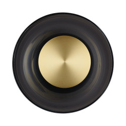 Kinkiet Donut LED – szare szkło i centralny element dekoracyjny