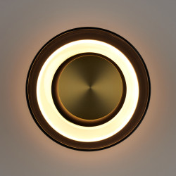 Kinkiet Donut LED – szare szkło i centralny element dekoracyjny