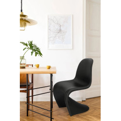 Krzesło designerskie Hover Jim czarne białe | komuto.pl