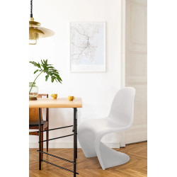 Krzesło designerskie Hover Jim czarne białe | komuto.pl