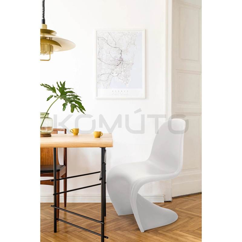 Krzesło designerskie Hover Jim czarne białe | komuto.pl