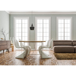 Krzesło designerskie Hover Jim czarne białe | komuto.pl