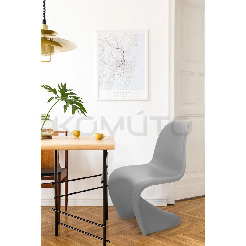 Krzesło kolorowe Hover Jim szare czerwone | komuto.pl