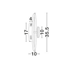 Kinkiet okrągły Satelita 35,5 cm – eleganckie światło