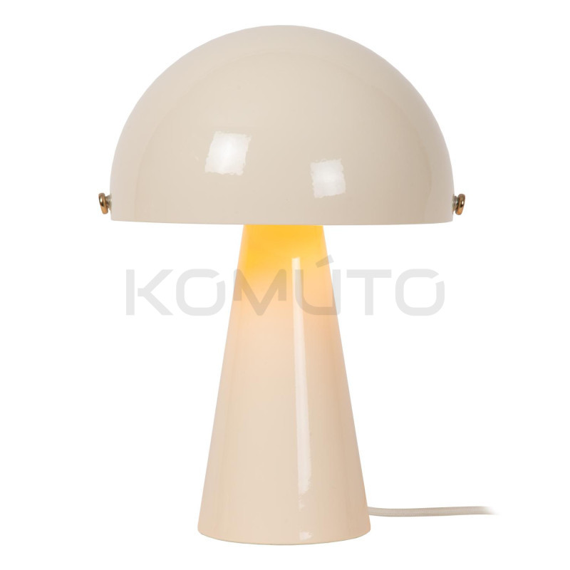 Lampa stołowa Grzybek – design lat 70/80 pomarańcz, beż, brąz