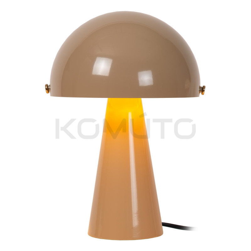 Lampa stołowa Grzybek – design lat 70/80 pomarańcz, beż, brąz