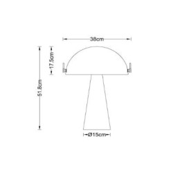 Lampa stołowa Grzybek M – artystyczny design, lata 70/80