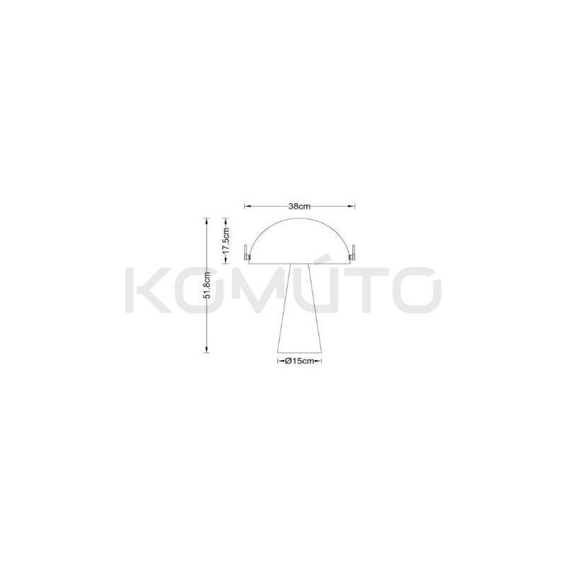 Lampa stołowa Grzybek M – artystyczny design, lata 70/80