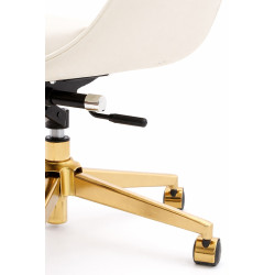 Beżowy fotel biurowy ADMIRAL | Design ze złotą podstawą