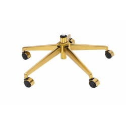 Beżowy fotel biurowy ADMIRAL | Design ze złotą podstawą