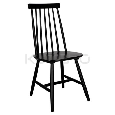 Czarny patyczak Stick – krzesło drewniane w formie i linii