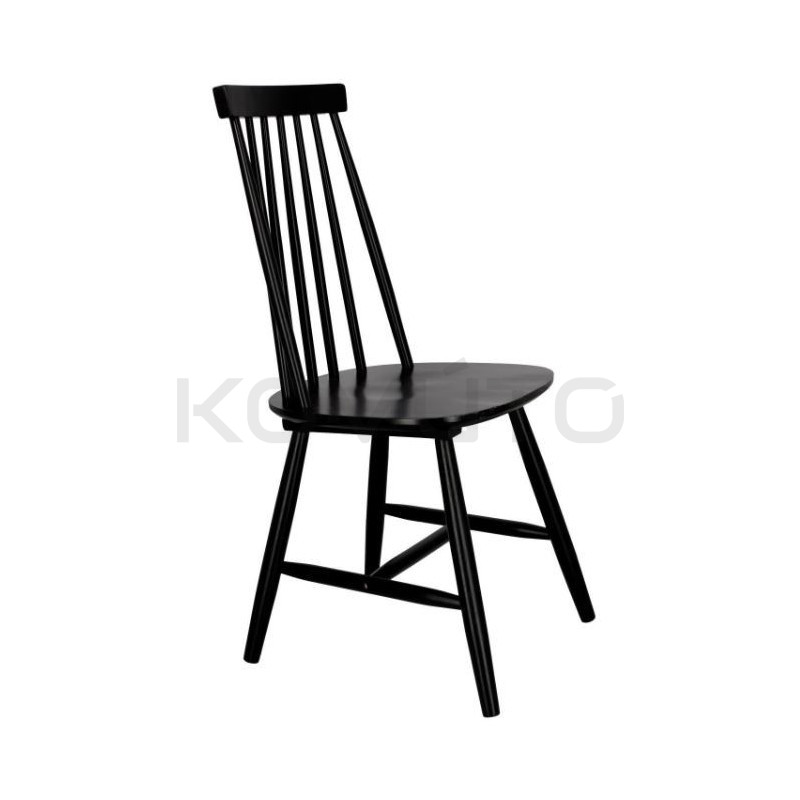 Czarny patyczak Stick – krzesło drewniane w formie i linii