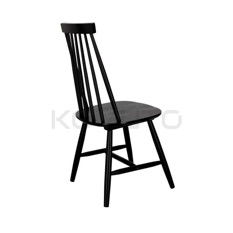 Czarny patyczak Stick – krzesło drewniane w formie i linii