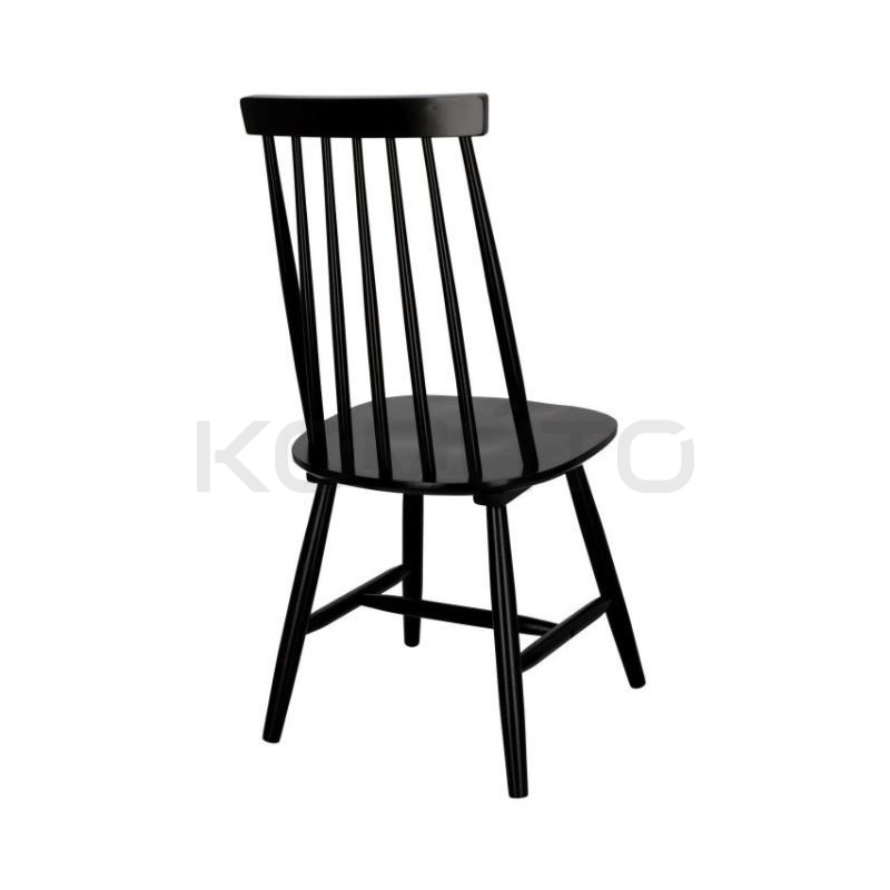 Czarny patyczak Stick – krzesło drewniane w formie i linii