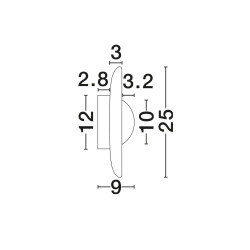 Kinkiet z trawertynu Saturn – designerska lampa ścienna LED